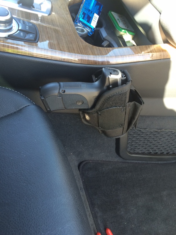 BMW center consol holster mount